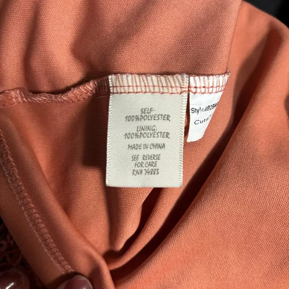 Avida Peach Lace Lined Sleeveless Blouse Size S - Picture 11 of 11